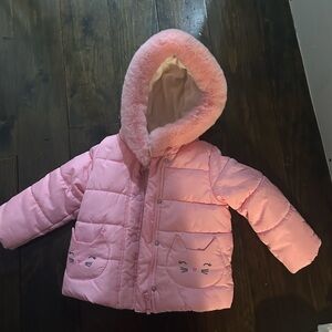 Carter's Winter Pink Puffer Coat & Snow Pants Set for Kids (2T)